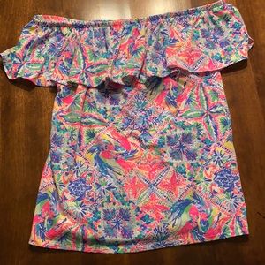 Lily Pulitzer off shoulder shirt xs